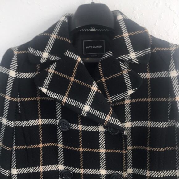 Nice Claup L blue plaid vintage coat - Picture 2 of 7